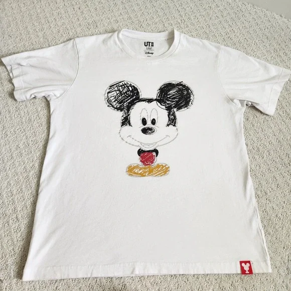 UNIQLO Disney Mickey Mouse Graphic T Shirt White UT Graphic Tee Men's Large - Picture 8 of 10